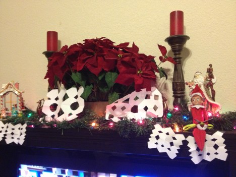 Buddy likes snowflakes